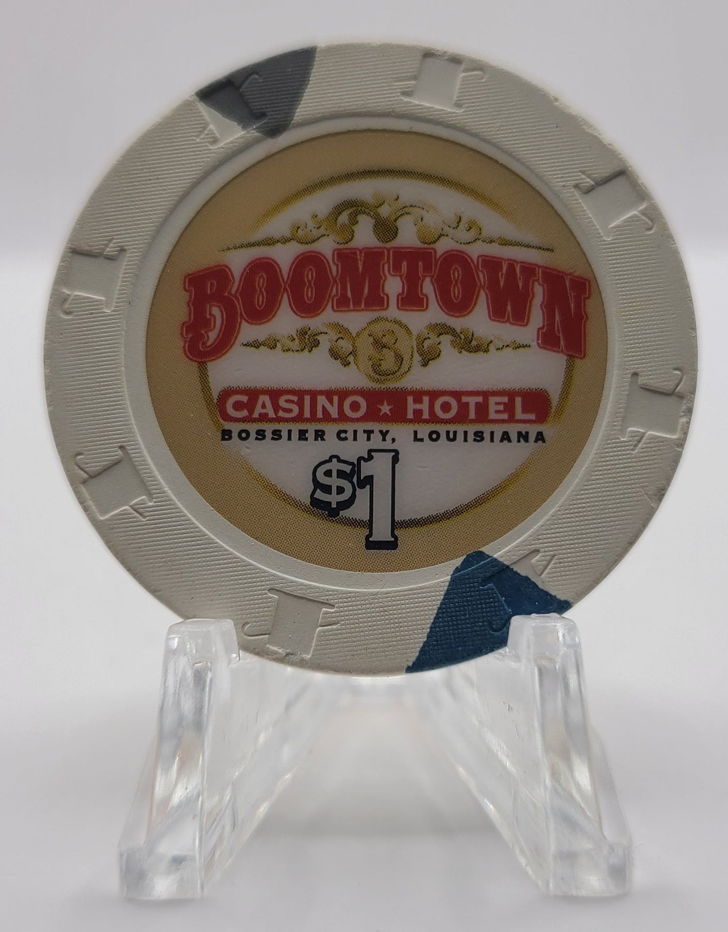 Boomtown "Riverboat" Casino Bossier City Louisiana 2002 $1 Chip