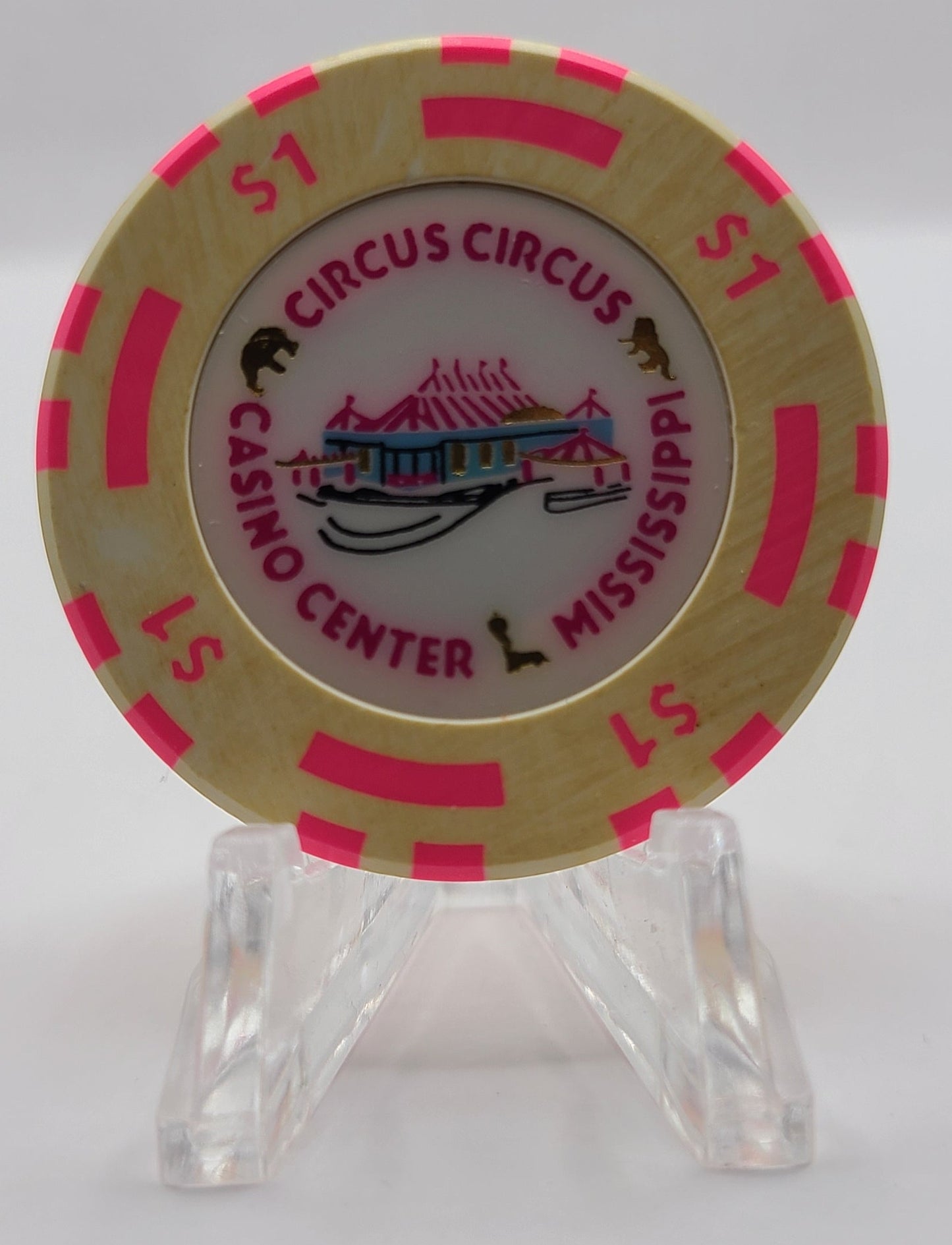 Circus Circus "Riverboat" Casino Robinsonville Mississippi 1994 $1 Chip