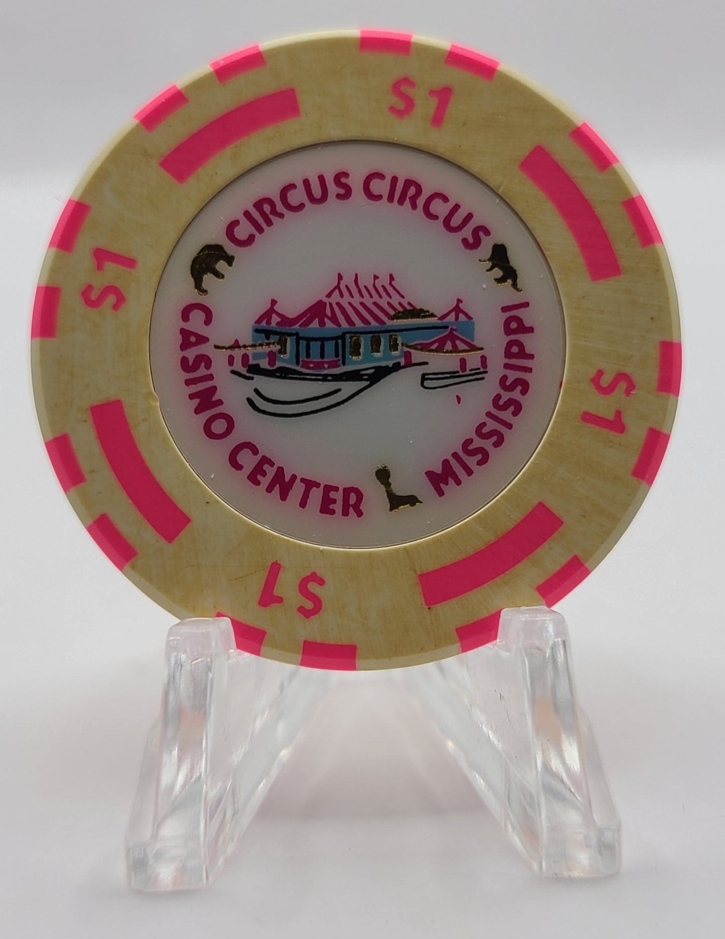 Circus Circus "Riverboat" Casino Robinsonville Mississippi 1994 $1 Chip