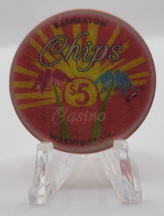 Chips Casino Bremerton Washington $5 Chip