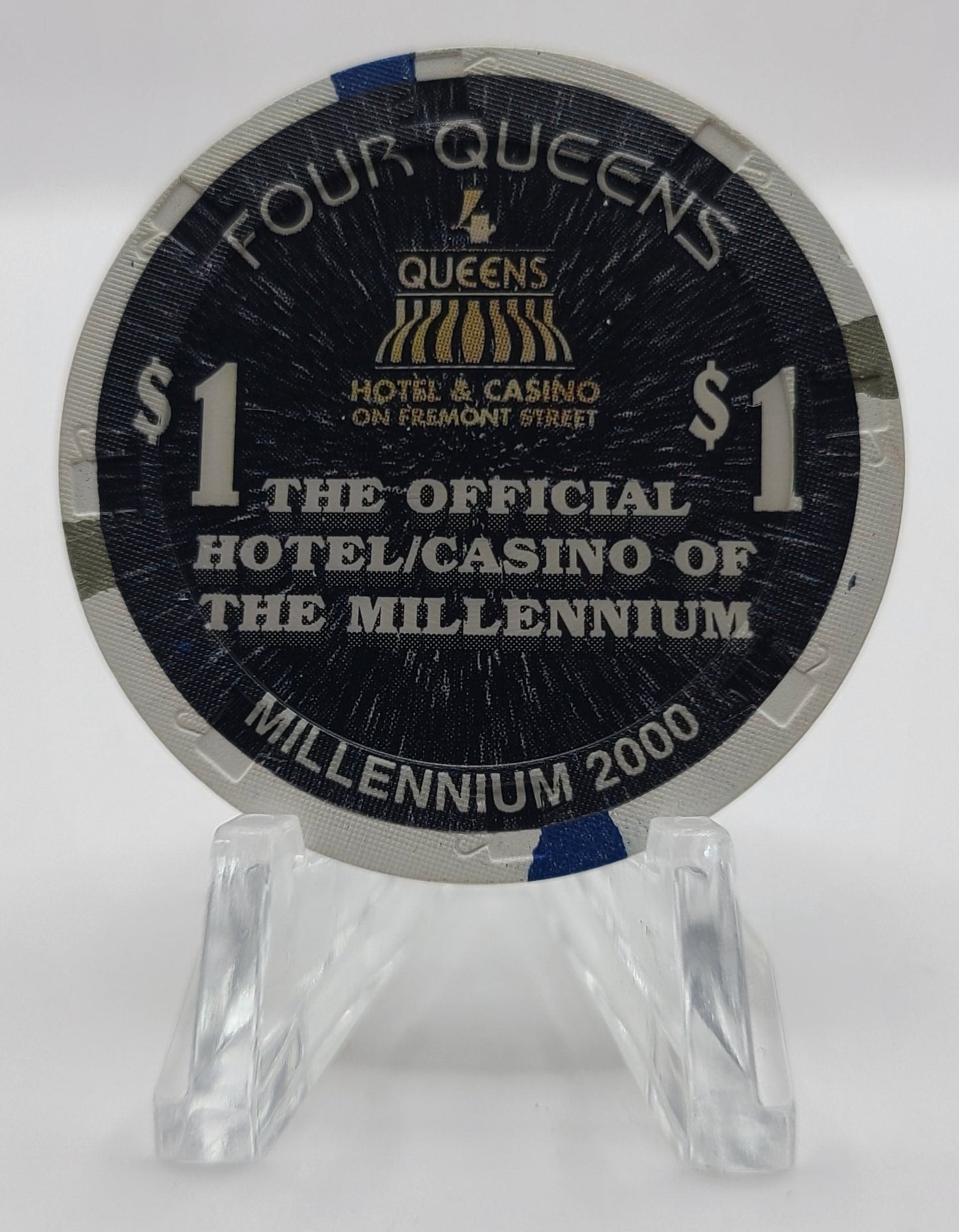 Four Queens Hotel Casino Las Vegas Nevada "1999 Millennium 2000" $1 Chip