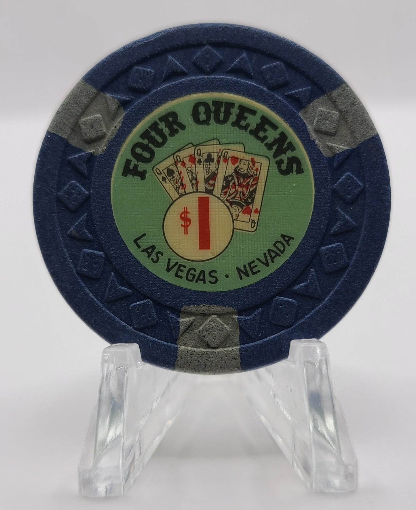 Four Queens Hotel Casino Las Vegas Nevada 1965 $1 Chip N1623