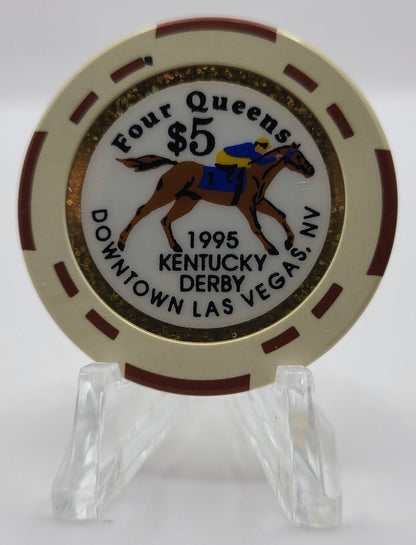 Four Queens Hotel Casino Las Vegas Nevada "1995 Kentucky Derby" $5 Chip N0492