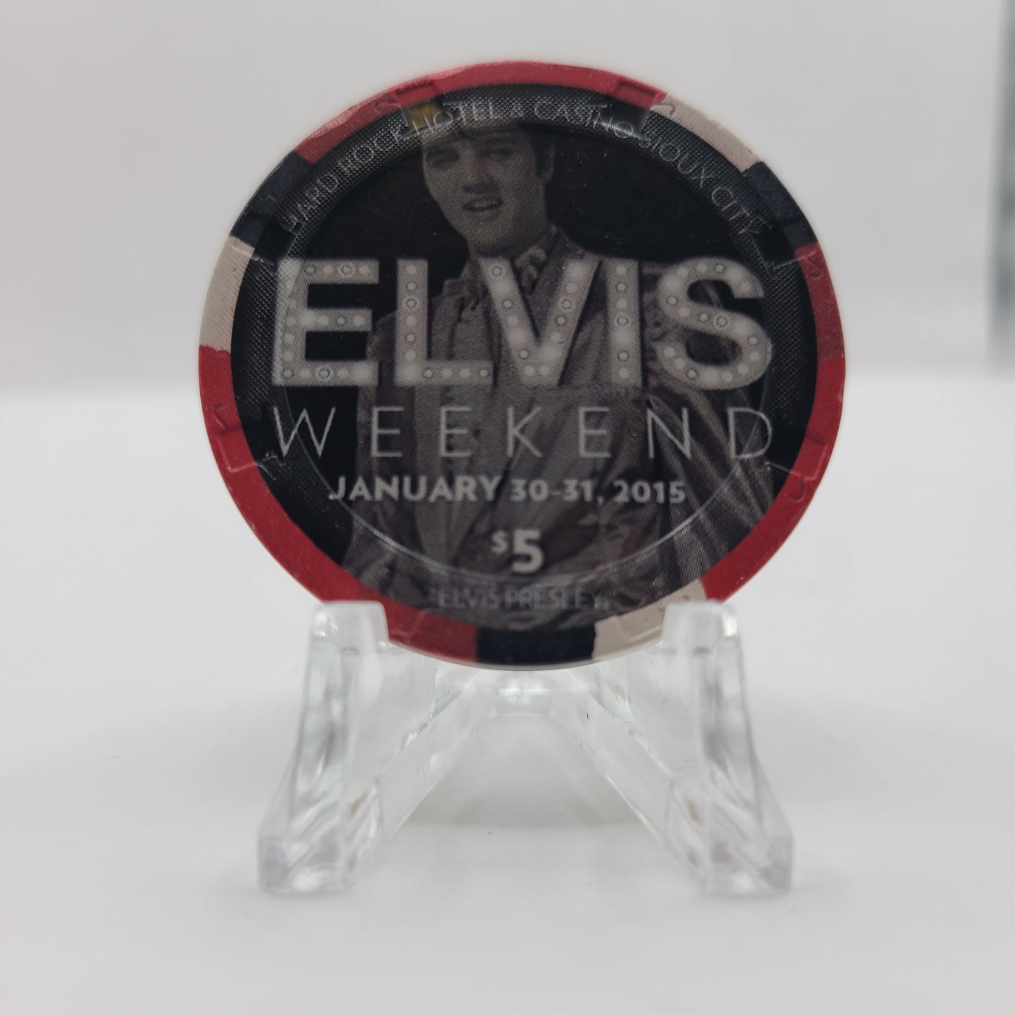 Hard Rock Casino Sioux City Iowa 2015 "Elvis" $5 Chip