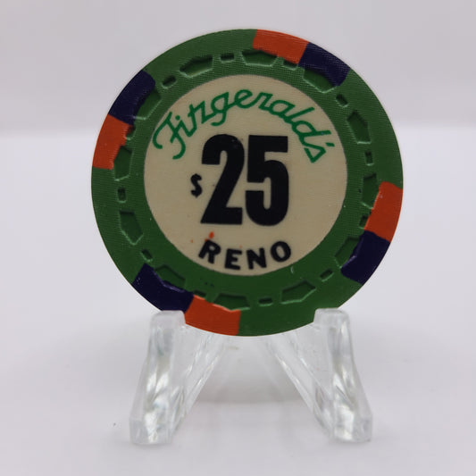 Fitzgeralds Hotel Casino Reno Nevada 1976 $25 Chip N6662