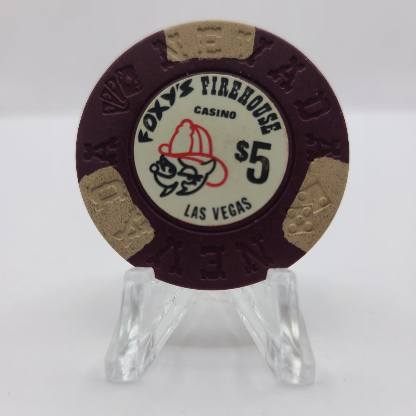 Foxy's Firehouse Casino Las Vegas Nevada 1976 $5 Chip N1625