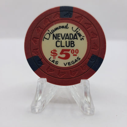 Nevada Club "Diamond Jim" Las Vegas Nevada 1962 $5 Chip N1955