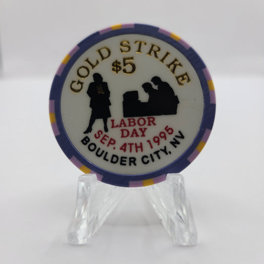 Gold Strike Inn Boulder City Nevada 1995 "Labor Day" $5 Chip N0431