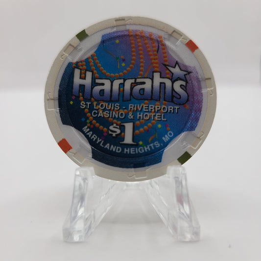 Harrah's "Riverboat" Casino Maryland Heights Missouri $1 Chip