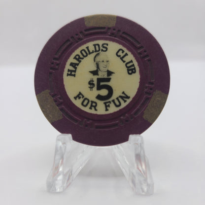 Harolds Club Reno Nevada 1959 $5 "Ray I. Pappy #2" Chip N4036