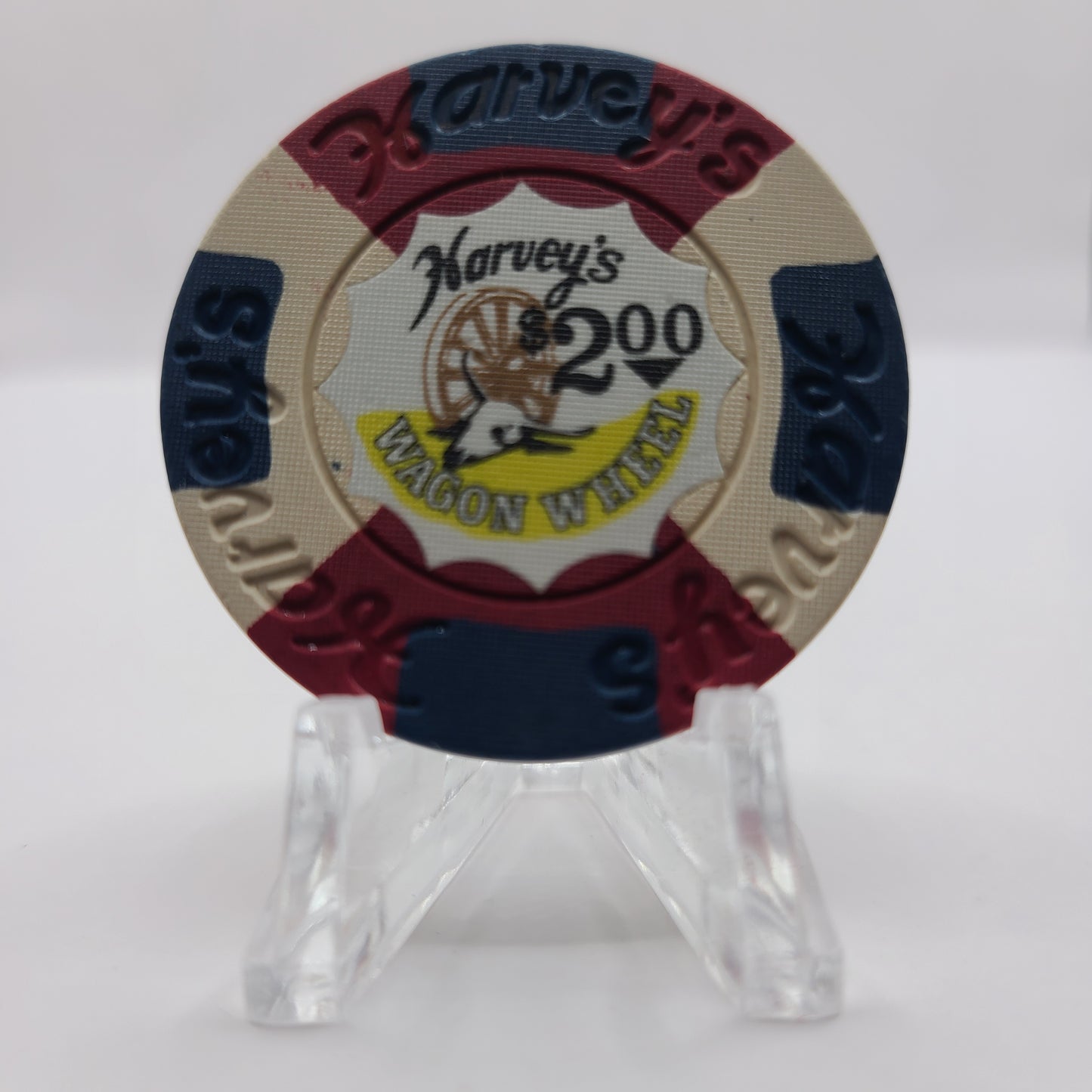 Harvey's "Wagon Wheel" Casino Lake Tahoe Nevada 1970 $2 Chip N5156