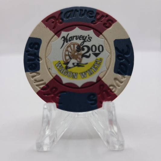 Harvey's "Wagon Wheel" Casino Lake Tahoe Nevada 1970 $2 Chip N5156