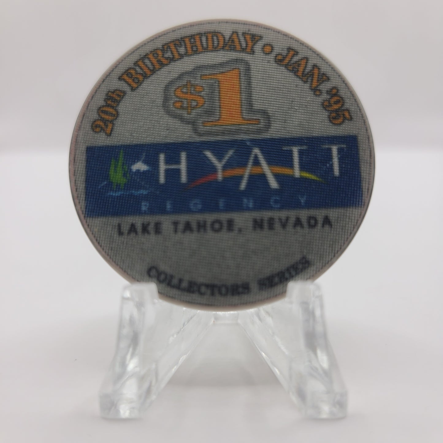 Hyatt Regency Casino Incline Village Nevada 1995 "20th Birthday" $1 Chip N0676