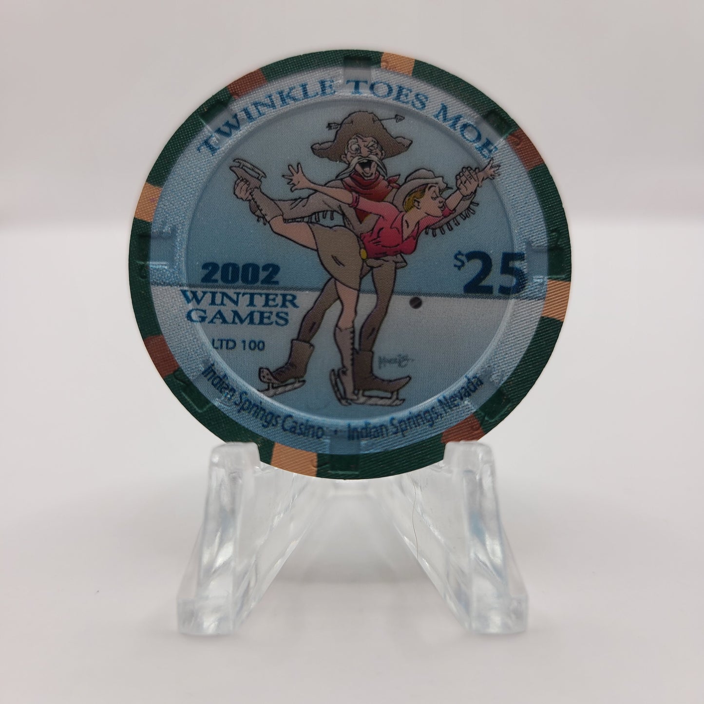 Indian Springs Casino Indian Springs Nevada 2002 $25 Chip V9112 "Twinkle Toes Moe" LTD 100