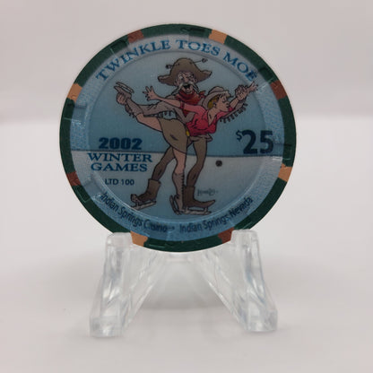 Indian Springs Casino Indian Springs Nevada 2002 $25 Chip V9112 "Twinkle Toes Moe" LTD 100