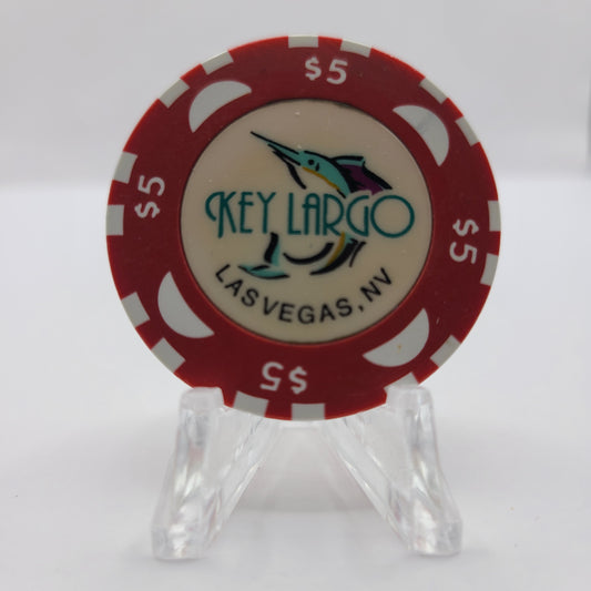 Key Largo Casino Las Vegas Nevada 1997 $5 Chip V1025