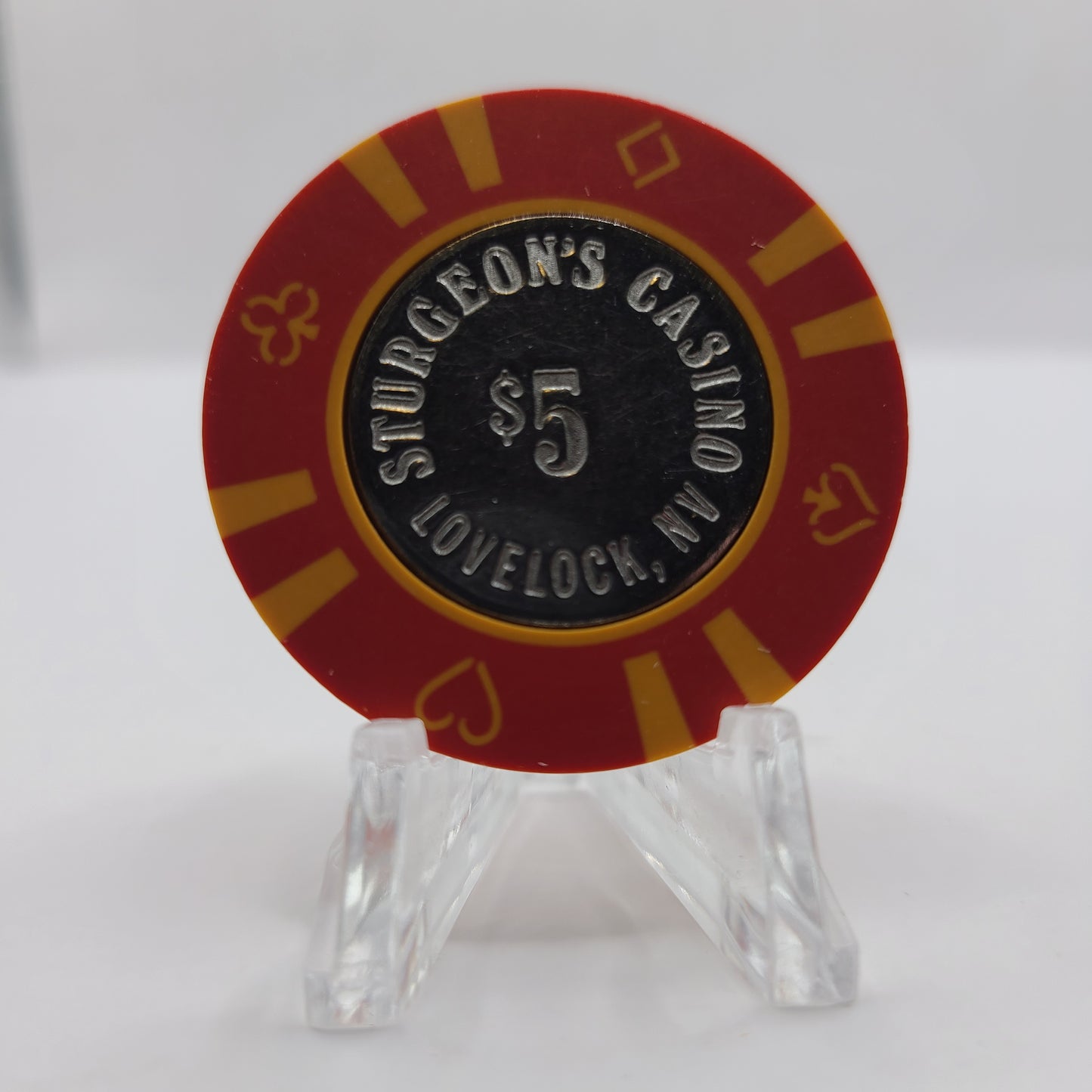 Sturgeons Casino Inn Lovelock Nevada 1980's $5 Chip N3368