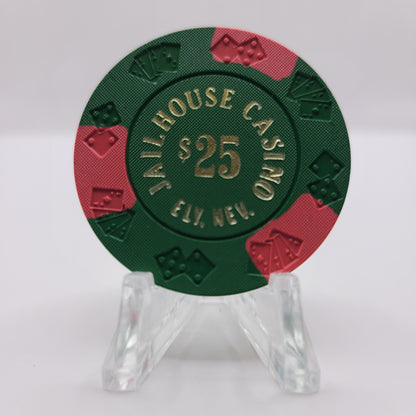 Jailhouse Casino Ely Nevada 1986 $25 Chip N0922