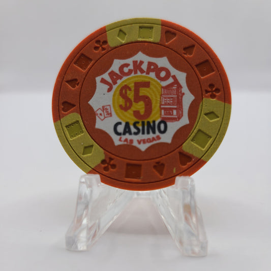 Jackpot Casino Las Vegas Nevada 1971 $5 Chip N1800