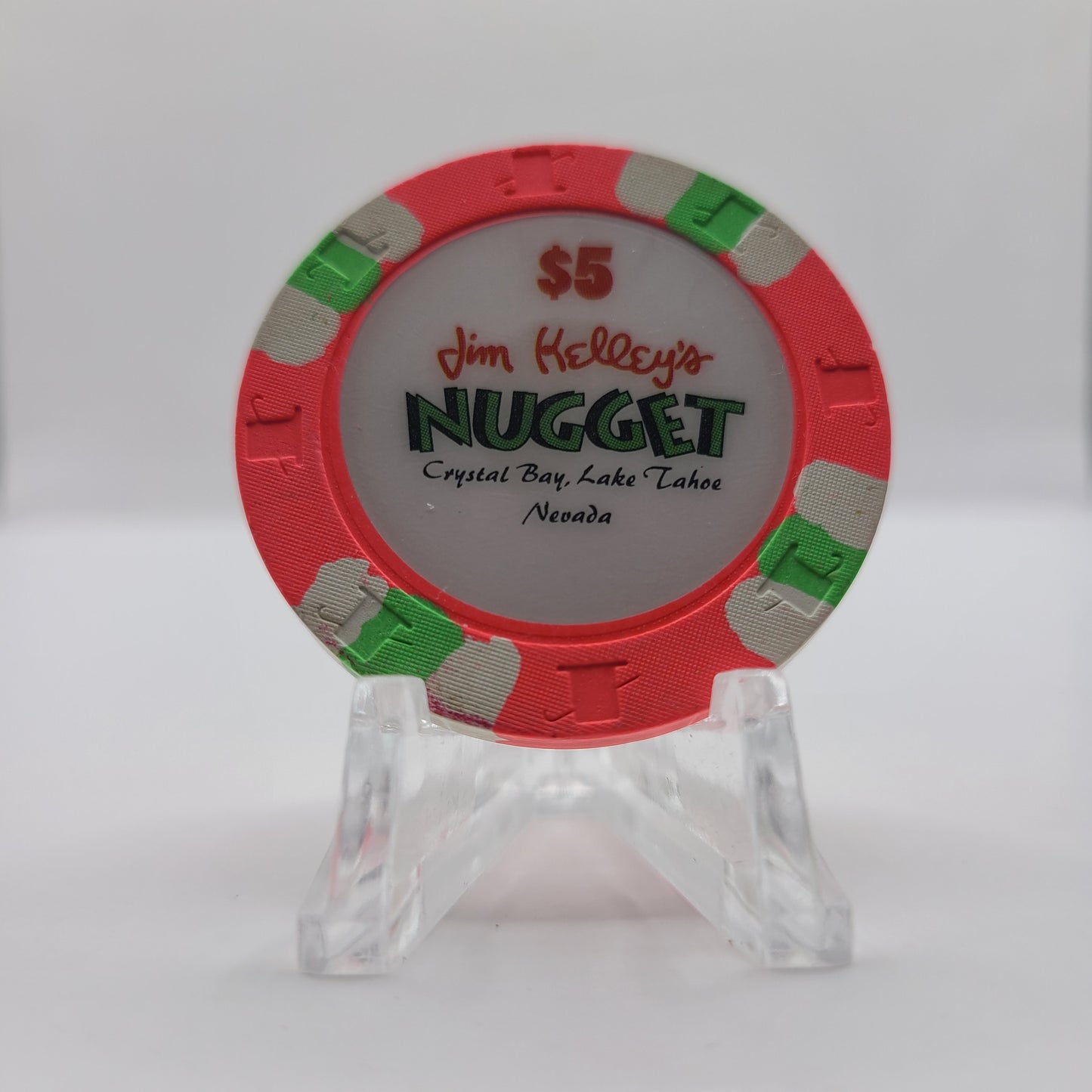 Nugget "Jim Kelley's" Crystal Bay Nevada 1994 $5 Chip N1148