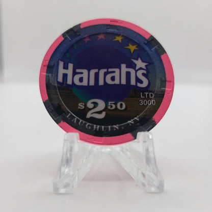 Harrah's Hotel Casino Laughlin Nevada 1999 $2.50 "But it's a dry heat" Chip V4473