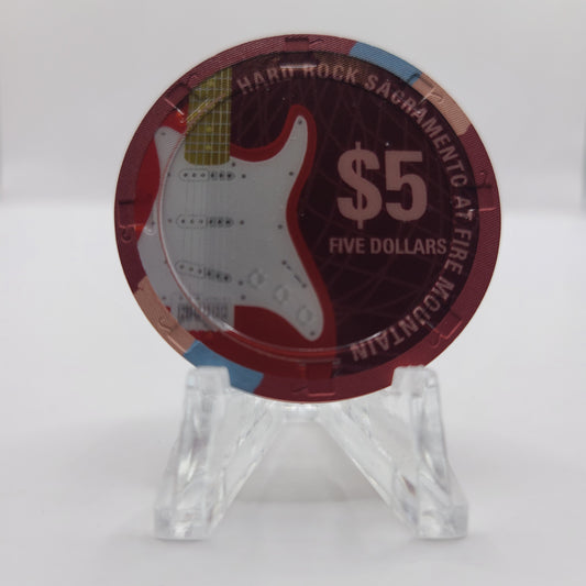 Hard Rock Hotel & Casino Sacramento California 2019 $5 Chip