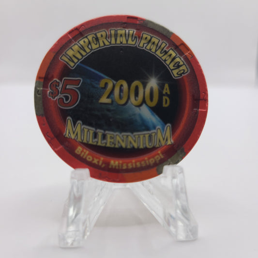 Imperial Palace Casino Biloxi Mississippi 2000 "Millennium" $5 Chip