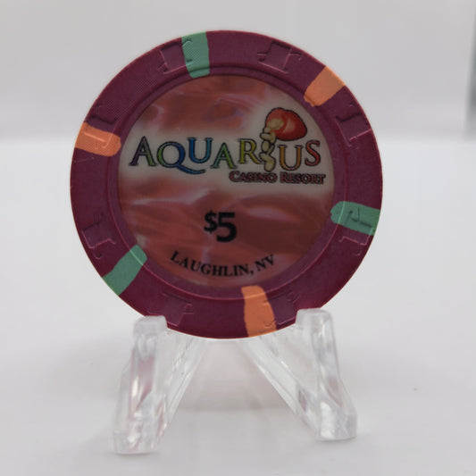 Aquarius Hotel Casino Laughlin Nevada 2006 $5 Chip E5785