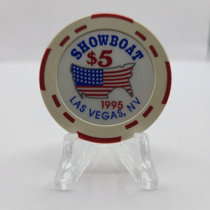 Showboat Hotel Casino Las Vegas Nevada 1995 $5 Chip N0500 LTD 1500