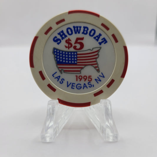 Showboat Hotel Casino Las Vegas Nevada 1995 $5 Chip N0500 LTD 1500