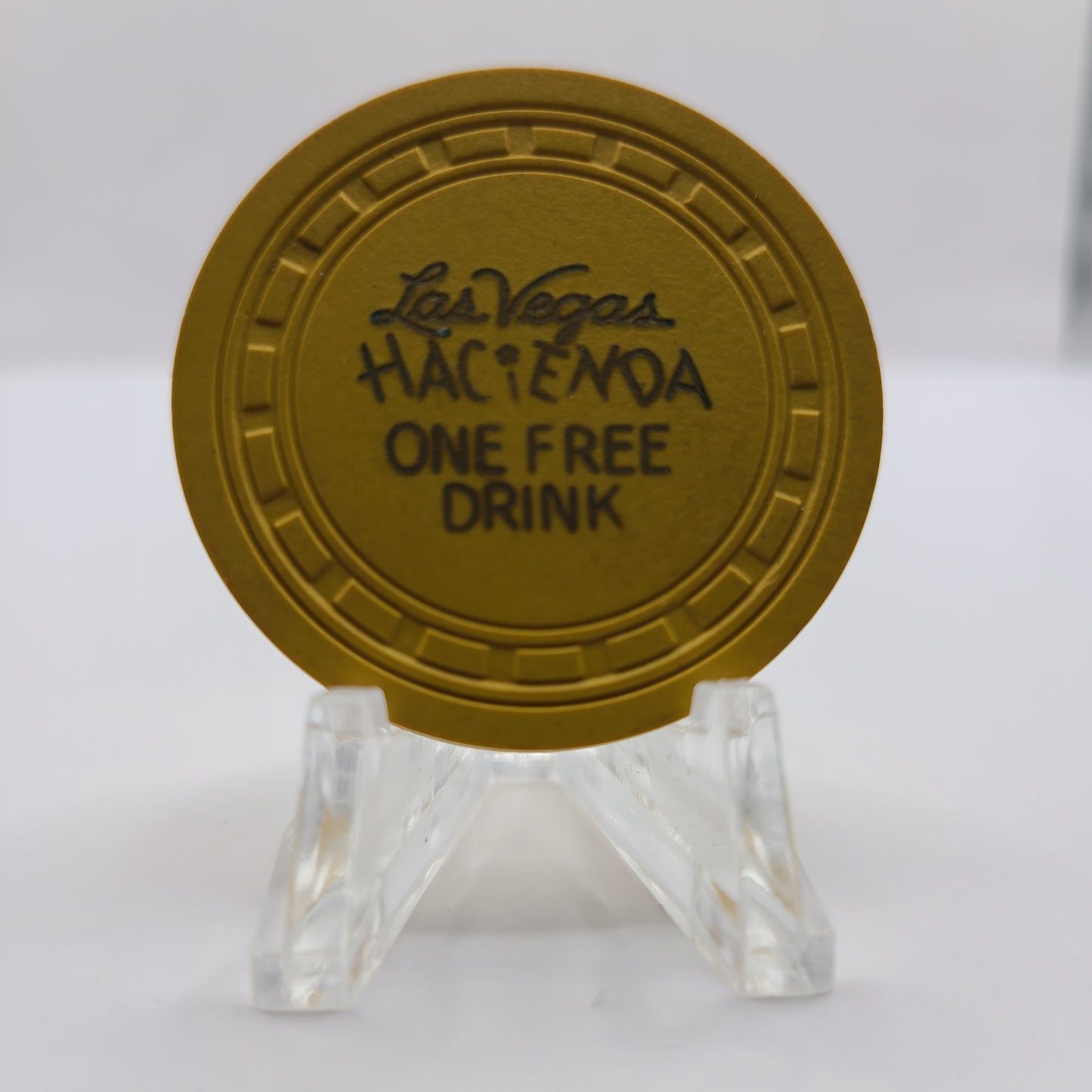 Hacienda Hotel Casino Las Vegas Nevada 1950's "One Free Drink" Chip N6532