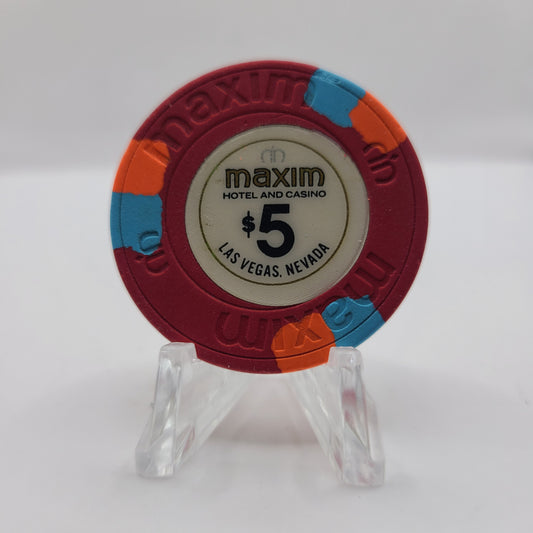 Maxim Casino Las Vegas Nevada 1977 $5 Chip N1900