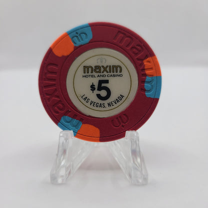 Maxim Casino Las Vegas Nevada 1977 $5 Chip N1900