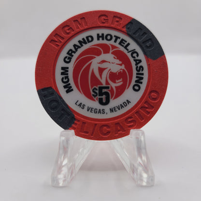 MGM Grand Casino Las Vegas Nevada 1996 $5 Chip N8749