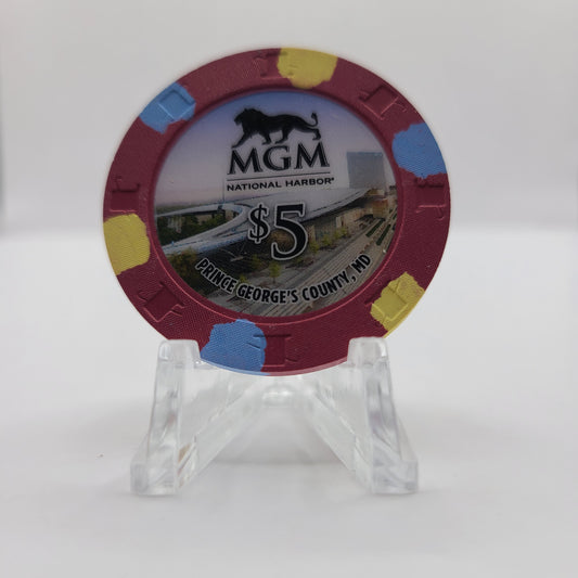 MGM National Harbor Casino National Harbor Maryland 2016 $5 Chip