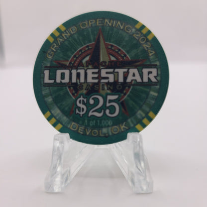 Apache Lonestar Casino Devol Oklahoma 2024 "Grand Opening" $25 Chip LMT 1000