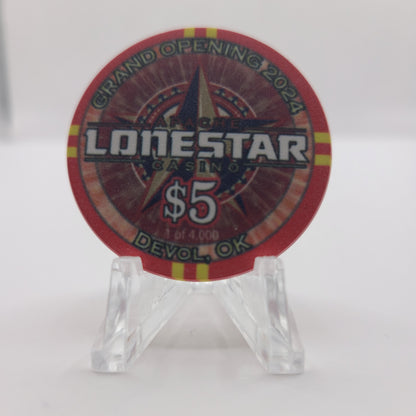 Apache Lonestar Casino Devol Oklahoma 2024 "Grand Opening" $5 Chip LMT 4000