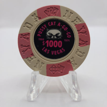 Pussycat a' Go-Go Las Vegas NV 1995 $1000 Imitation Chip V3235