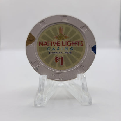 Native Lights Casino Newkirk Oklahoma $1 Casino Chip