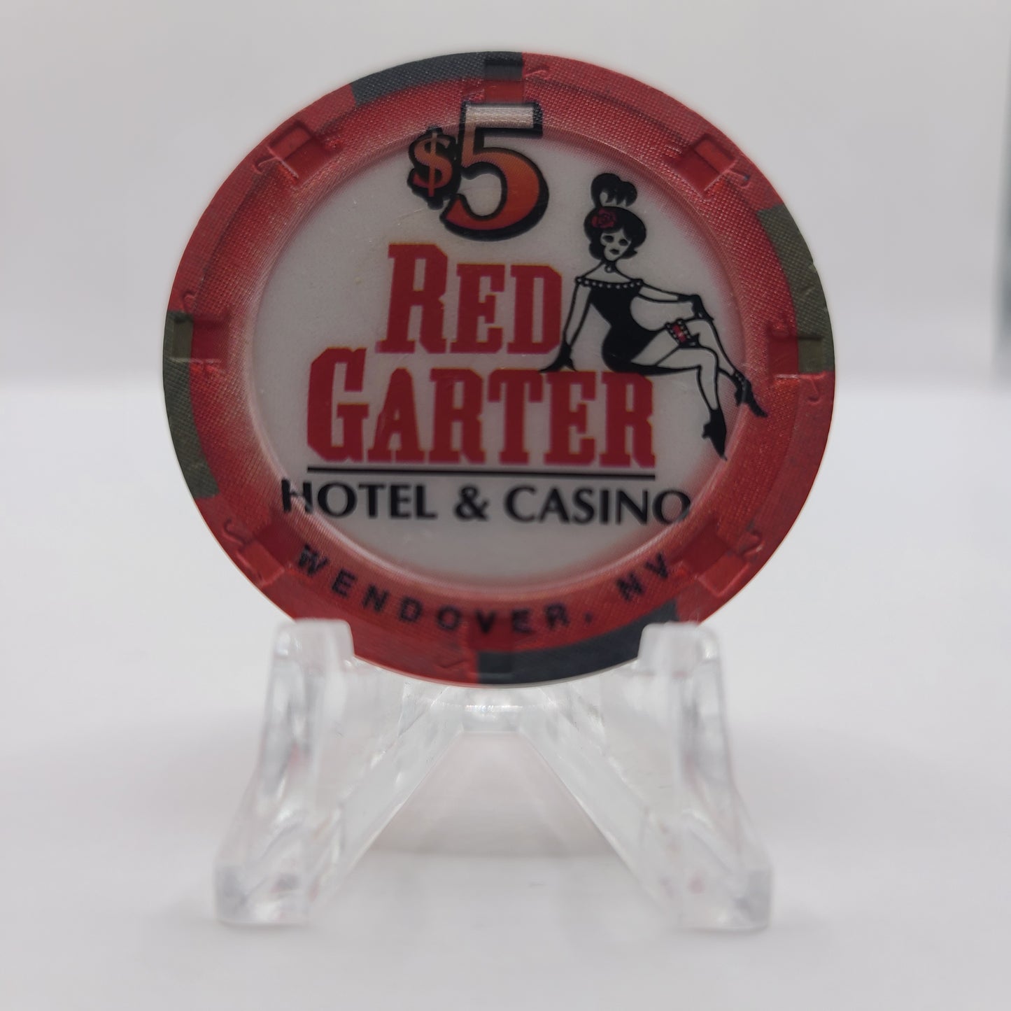 Red Garter Hotel Casino Wendover Nevada 1998 $5 Chip V3256