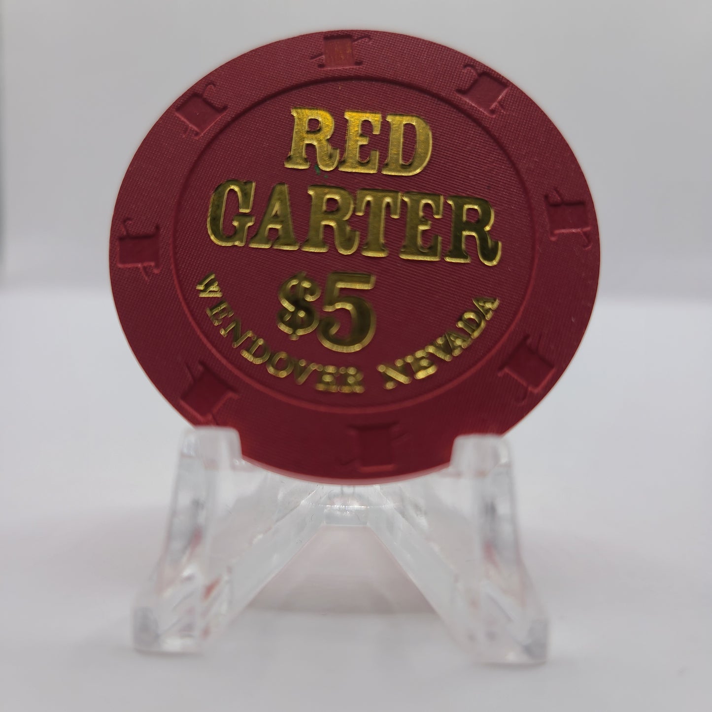 Red Garter Hotel Casino Wendover Nevada 2010 $5 Chip E9636