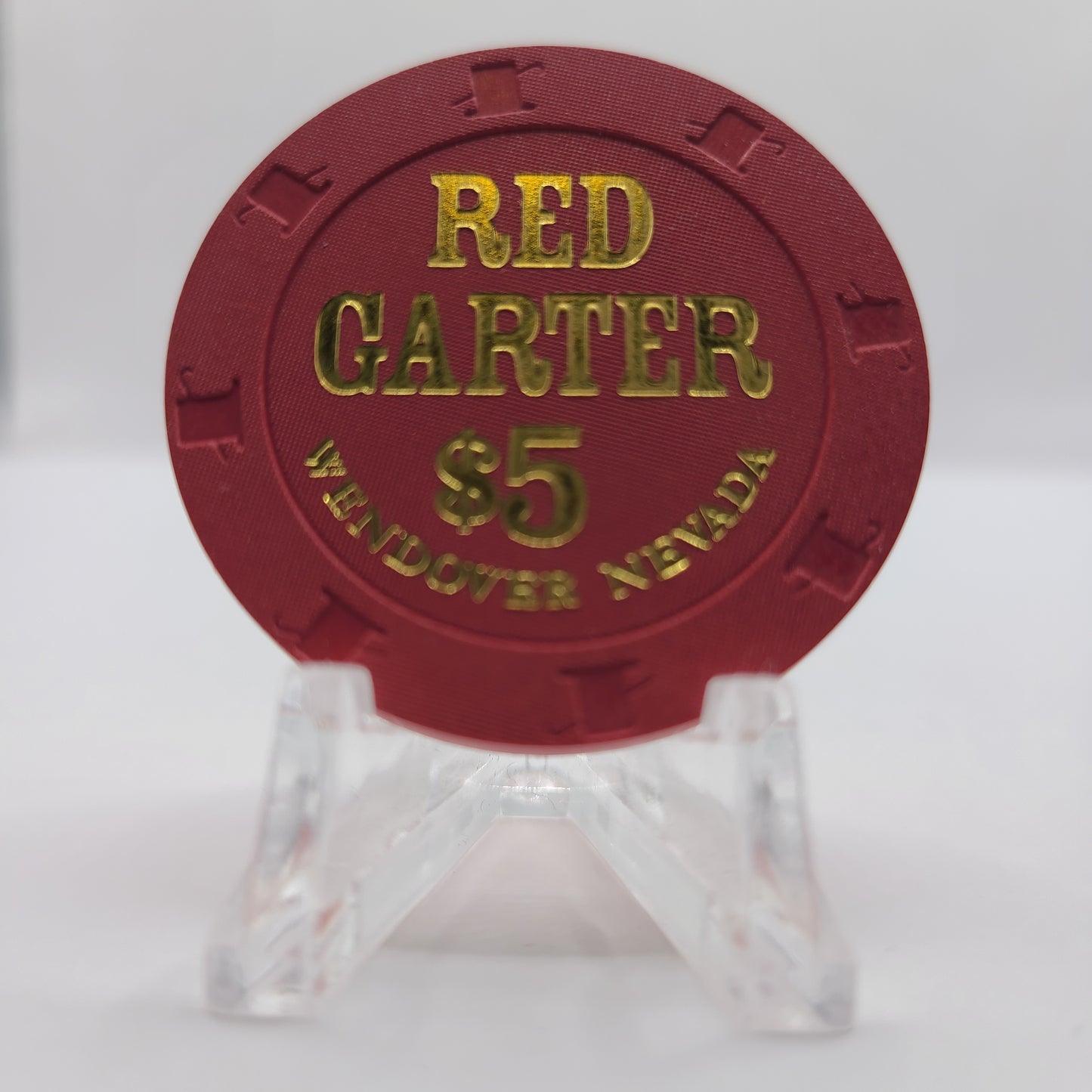 Red Garter Hotel Casino Wendover Nevada 2010 $5 Chip E9636