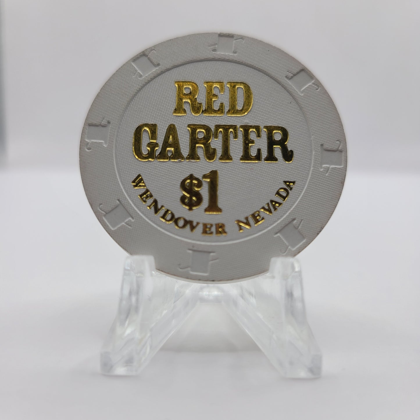 Red Garter Hotel Casino Wendover Nevada 2010 $1 Chip E9635