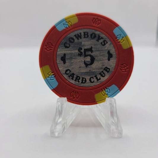 Cowboys Card Club Austin Texas $5 Chip