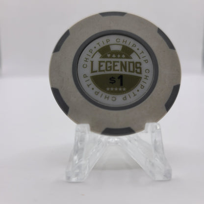 Legends Poker Room Houston Texas 2021 $1 "Tip Chip"