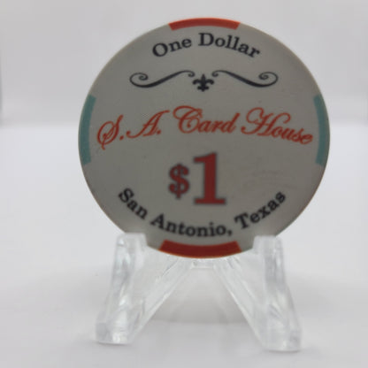 SA Card House San Antonio Texas $1 Chip