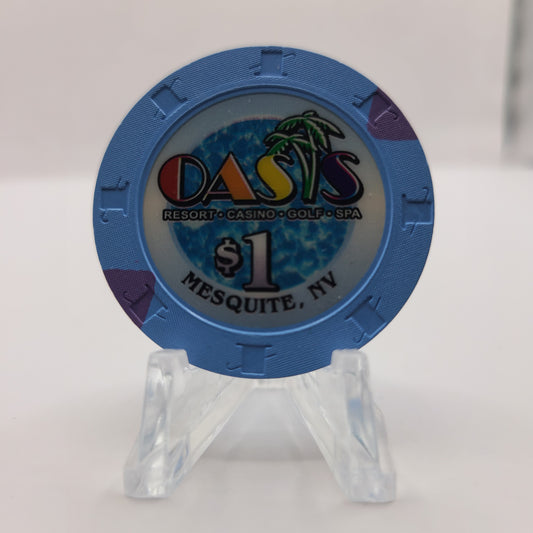 Oasis Resort Hotel Casino Mesquite Nevada 2001 $1 Chip V9248