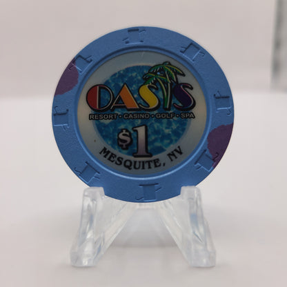 Oasis Resort Hotel Casino Mesquite Nevada 2001 $1 Chip V9248