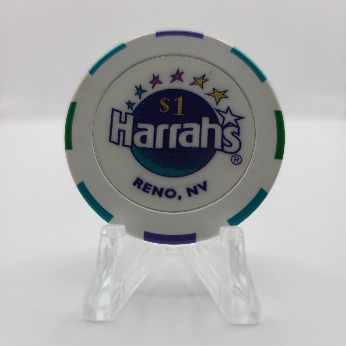 Harrah's Hotel Casino Reno Nevada 1996 $1 Chip N8525