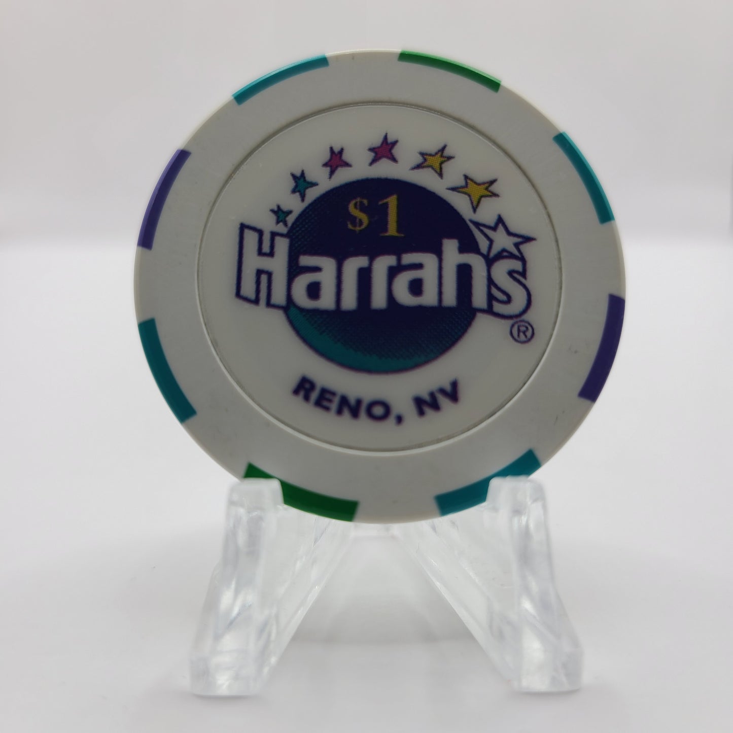 Harrah's Hotel Casino Reno Nevada 1996 $1 Chip N8525